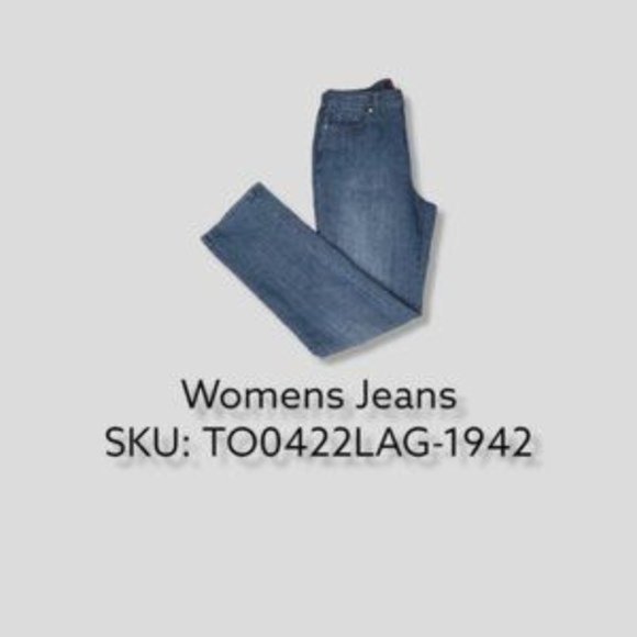 Gloria Vanderbit Women Blue Cotton Blend Amanda Collection Wide Leg Jean Size 8 - Picture 5 of 5